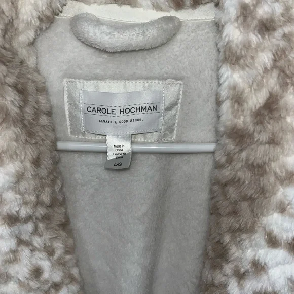 Midnight by Carole Hochman White and Brown Robe - Picture 2 of 6